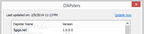 Showing the Download Accelerator Plus panel with DAPsters